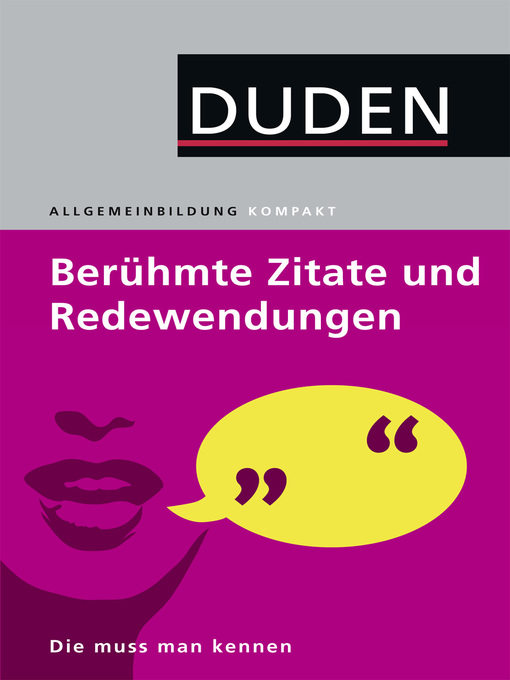 Cover image for Duden Allgemeinbildung. Berühmte Zitate und Redewendungen